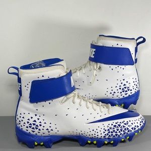 Nike Men’s 12 Force Savage Shark Football Cleat White Royal Game Blue 88…